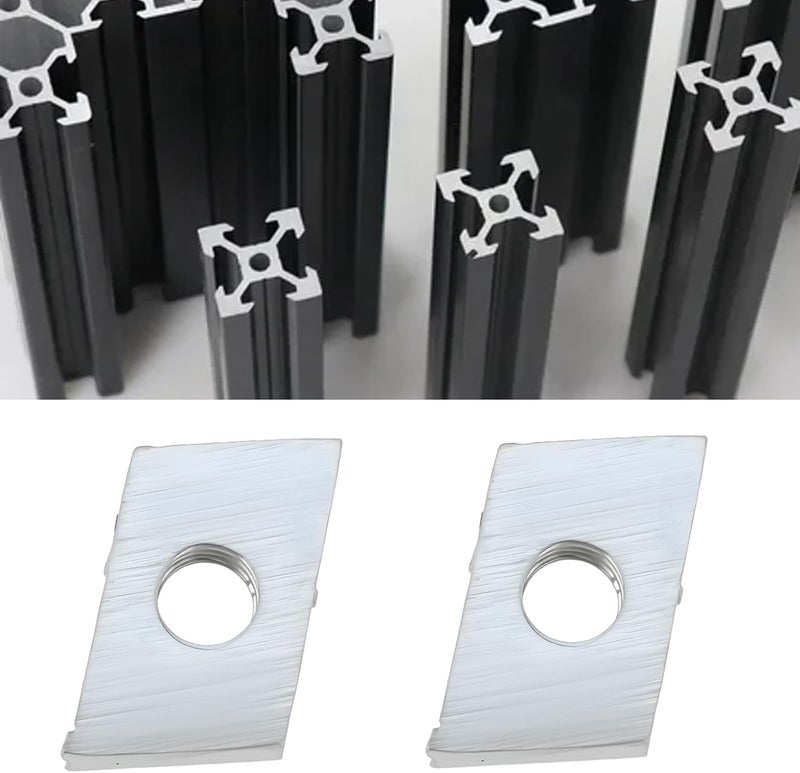 Briny River 15Pcs M8 T-Slot Nut 23x15x6 mm Galvanized Steel Rhombus Threaded Plate Angle 30° for Connecting Aluminum Profiles with T-Slots - Image 3
